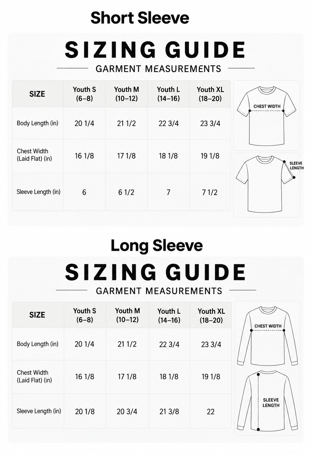 Size Chart 1