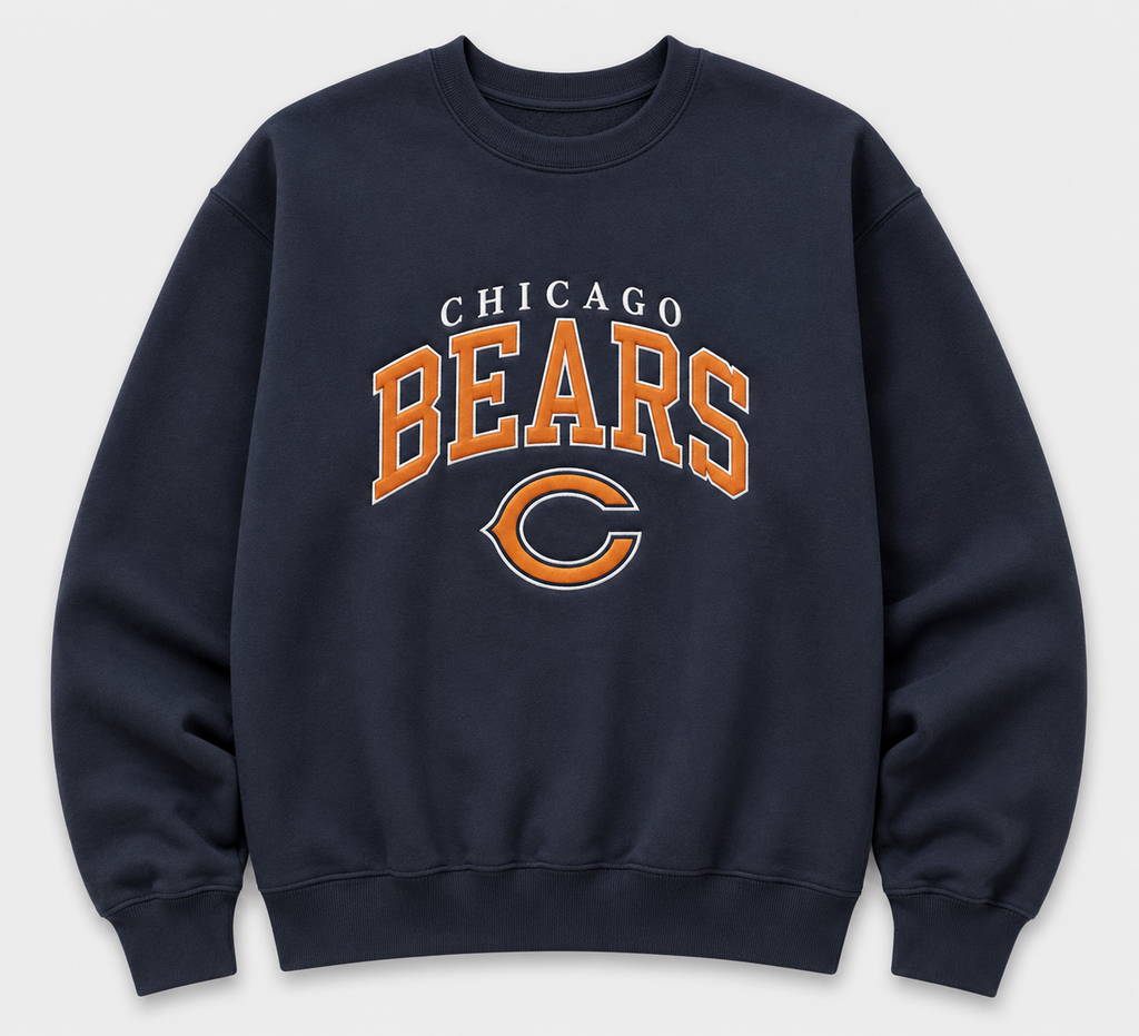 Chicago Bears Embroidered Crewneck Sweatshirt